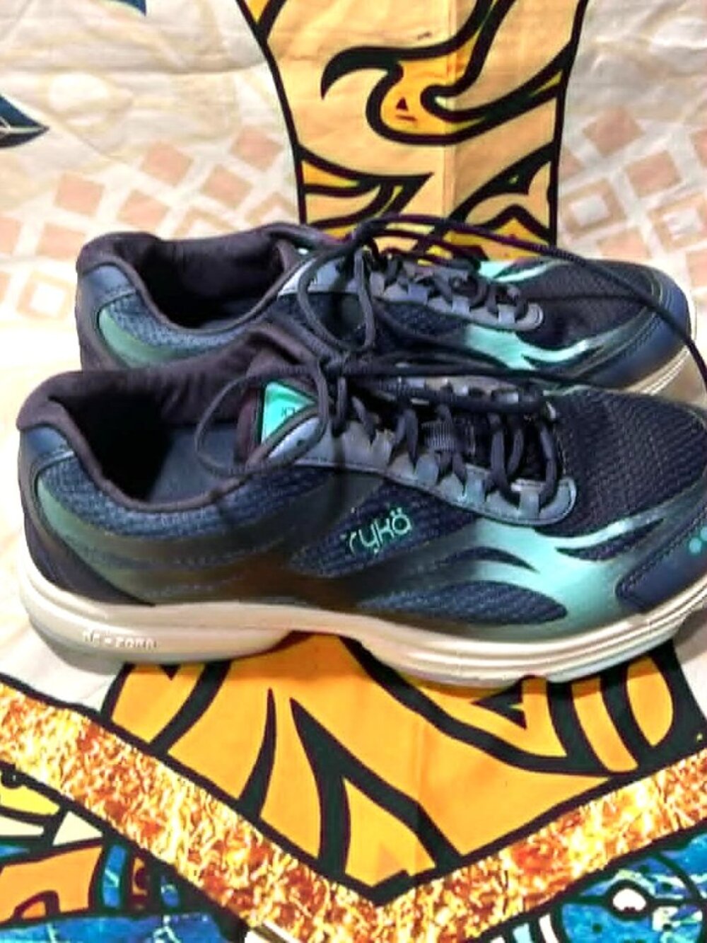 Ryka Devotion Plus 2 Walking Shoes | Navy & Teal | Size 9.5 - Picture 4 of 8